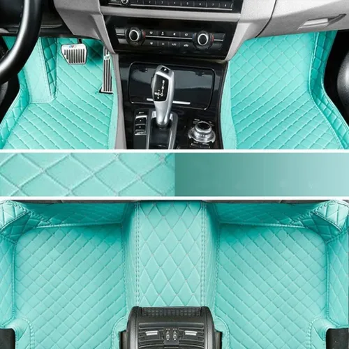 Miniatura 30 de Alfombrillas de cuero de lujo personalizadas para todo tipo de clima para el 99.99% de automóviles, SUV y camiones según el modelo automotriz Negro