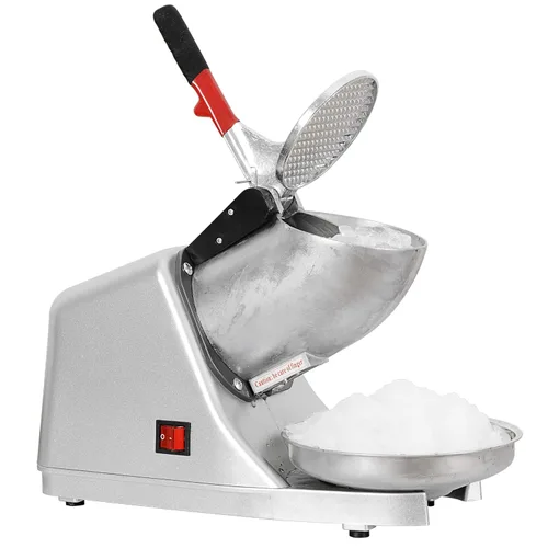 JungleA Máquina de hielo afeitado, máquina eléctrica de cono de nieve, trituradora de hielo, máquina de fabricación de cono de nieve de hoja de