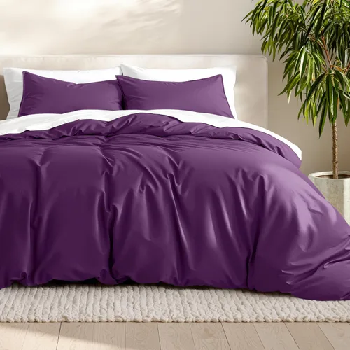 Miniatura 48 de Bare Home - Funda de edredón de ropa de cama extra larga - Colección premium de 1800 hilos súper suave - Funda de edredón ligera y fresca - Ropa