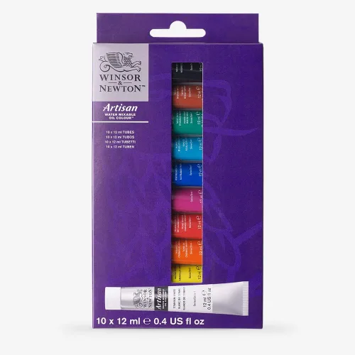 Miniatura 20 de Winsor & Newton Set de 10 tubos de pintura al óleo al agua, 21 ml