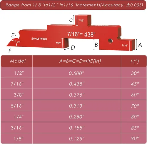 Miniatura 5 de Bloques de configuración de enrutador para carpintería, 7 barras de configuración de mesa de enrutador de precisión de aluminio, barras