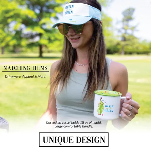 Miniatura 4 de Pavilion Gift Company Queen Of The Green - Taza de té de café de 18 onzas con humor divertido regalo para amantes del golf