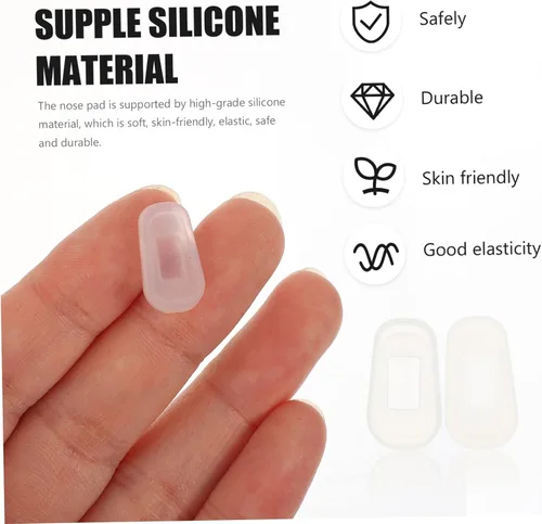Miniatura 2 de GLEAVI 36 pares de almohadillas de silicona para la nariz, cojín antideslizante y suaves agarres de nariz para anteojos, gafas de sol, duraderas