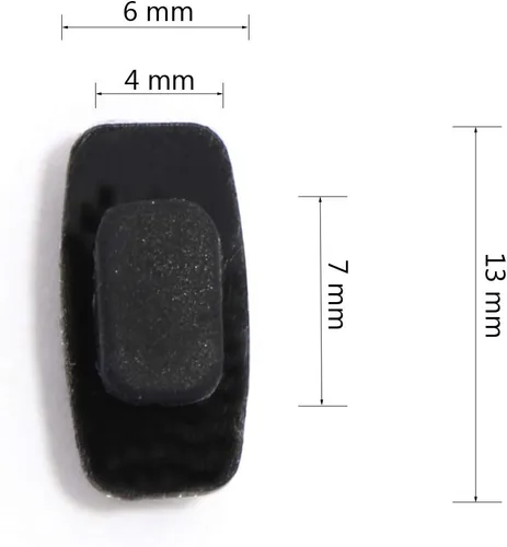 Miniatura 2 de 3 pares de almohadillas para la nariz para lentes de sol, 3 pares de repuesto de silicona suave con forma rectangular de grado premium