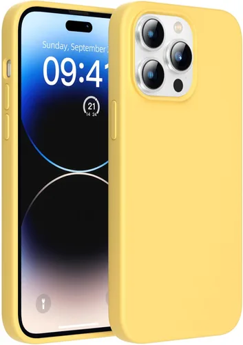 Miniatura 8 de Funda para iPhone 14 Pro Max, funda de silicona líquida, forro de microfibra suave antiarañazos, [protección de cuerpo completo de grado militar]