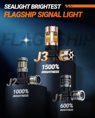 Miniatura 7 de SEALIGHT 3157 Switchback LED Bulb, Latest CANBUS 3156 LED Light With Turbo Fan, 3057 3457 4157 Amber/White Dual Color Anti Hyper Flash Turn Signal