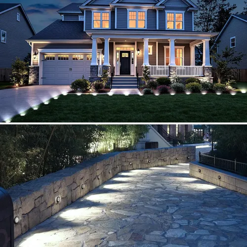 Miniatura 5 de Brightown Luces Solares Exteriores Impermeables, 12 Paquetes de Luces LED Solares Empotradas para Patio, Jardín, Césped, Terraza, Exterior, Sendero