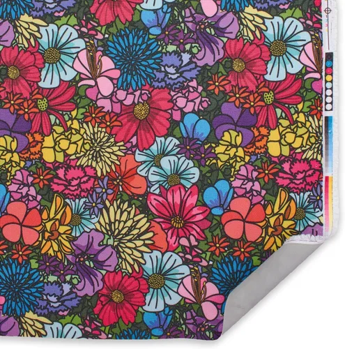 Miniatura 11 de Tela de lona estampada The Yard, impermeable, para exterior, 60 pulgadas de ancho, 600 denier negro (Tropical Black)