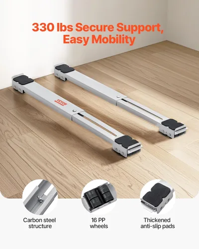 Miniatura 2 de VEVOR Rodillos para Muebles y Electrodomésticos de Servicio Pesado, 660 lbs de Carga Total, Rodillos Extensibles para Electrodomésticos Base Móvil