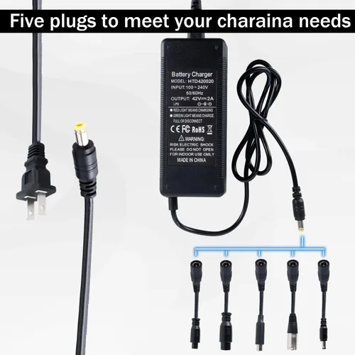 Miniatura 6 de Cargador universal 5 en 1 de repuesto para batería de litio de 36 V 10S, batería de litio universal de repuesto rápido, compatible con Razor