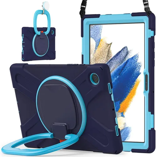 Miniatura 10 de 360 Rotation Case for Galaxy Tab ActivePro/Tab Active4 Pro/Active 5 Pro 10.1" Sturdy Cover Rotate Ring Stand Shoulder Carrying Strap Hand Strap