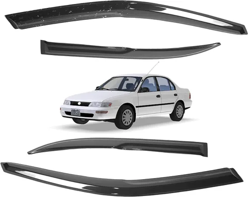 Miniatura 109 de Viseras para ventanas para Mazda 3 Sedán 4 puertas 2004 2005 2006 2007 2008 2009 estilo JDM Mugen, deflector de viento, protector solar y de lluvia