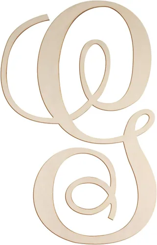 Miniatura 14 de Letras de madera cursivas para decoración de pared, letras grandes de madera de 14 pulgadas, monograma sin terminar, letras de madera, manualidades