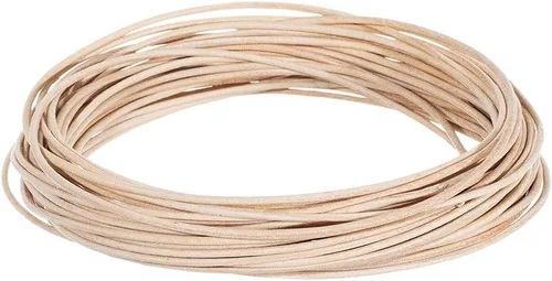 Miniatura 39 de Tiras redondas de cuero genuino de 0.079 pulgadas para pulseras, collares, cuentas y otras joyas – 10 yardas / 29.9 ft – turquesa