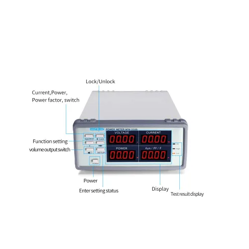 Miniatura 5 de MATRIX Medidor de potencia de alta precisión MPM-1010B, prueba de parámetro del medidor de potencia de CA con RS-232, medidor de potencia digital