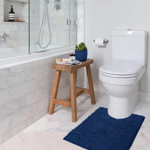 Miniatura 88 de LuxUrux Tapete de microfibra afelpada, de felpilla extrasuave, pelo largo de 1 pulgada, muy absorbente, para baño o ducha, lavar y secar a máquina
