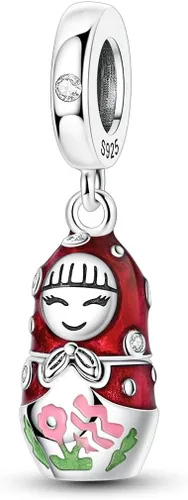 Miniatura 130 de Hapour Dijes de plata de ley 925 para pulseras, collar, joyería europea, colgante de cuentas para mujeres y madres