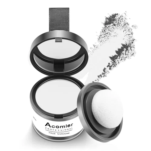 Miniatura 11 de Acomler Color de Cabello en Polvo de Sombra para Retoque Instantáneo de Raíces, Cobertura de Raíces, Marrón Oscuro para Cabello Ralo, Cobertura