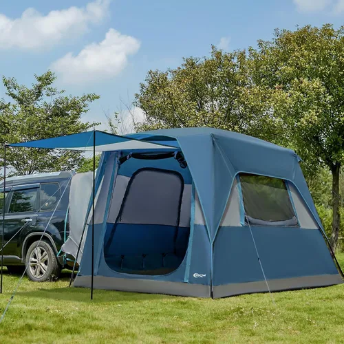Portal 5-Person SUV Tent with Porch, 2-in-1 Car Camping Tent, Water-Resistant & Windproof, Trunk Tent for Travel & Outdoor Adventures