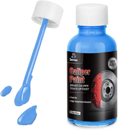 Miniatura 8 de Pintura para Pinzas de Freno Negra Caliper Touch Up Pintura de Reparación Negra Brillante Resistente al Calor de Alta Temperatura 1.5oz