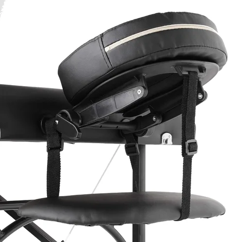 Miniatura 2 de Saloniture Mesa de masaje profesional portátil y ligera con patas de aluminio, incluye reposacabezas, soporte facial, reposabrazos y funda