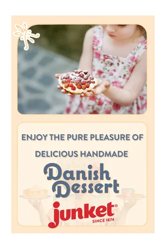 Miniatura 5 de Junket Mezcla de postre danés de frambuesa y fresa, para relleno de tartas, cobertura de tarta de queso, salsas, pudines y glaseados. Añade agua