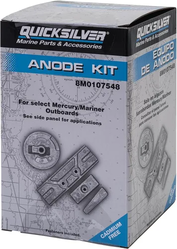 Quicksilver 8M0107548 Kit de ánodos de aluminio para fuerabordas selectas Mercury 75-150 Hp