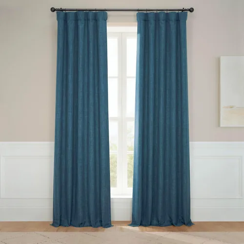 Miniatura 66 de HPD Half Price Drapes - Cortinas de lino sintético para sala de estar (2 paneles) - 100 pulgadas de ancho x 84 pulgadas de largo - Cortinas
