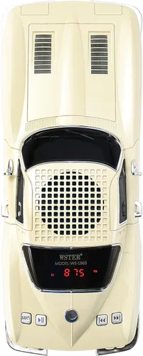 Miniatura 10 de WSTER WS-1969 Retro Sports Car Bluetooth Replica Altavoz - Modelo inalámbrico portátil con sonido HD, emparejamiento estéreo TWS, radio FM