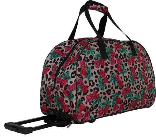 Miniatura 4 de Betsey Johnson Colección de equipaje de mano de diseñador - Bolsa de lona ligera de 22 pulgadas - Maleta de viaje de negocios de fin de semana con 2