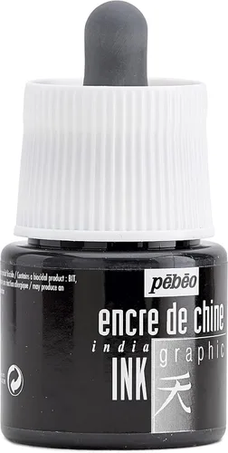 Miniatura 10 de Pebeo Graphic India - Tinta (1.5 fl oz), color negro