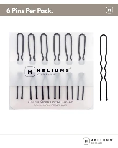 Miniatura 7 de Heliums Horquillas de metal grandes para el cabello francés, color negro, 4 pulgadas, pasador de acero en forma de U de metal resistente para moños