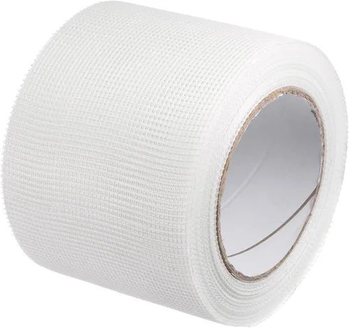 Miniatura 7 de uxcell Cinta adhesiva para paneles de yeso, fibra de vidrio autoadhesiva, 6 pulgadas x 98 pies, parche de reparación, agujero de pared, malla