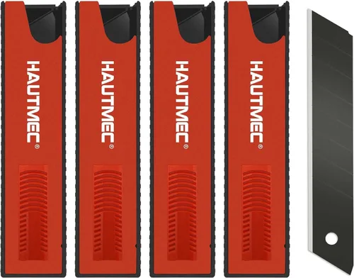Miniatura 9 de HAUTMEC SK2H - 10 cuchillas ultra afiladas de 0.71 pulgadas (0.709 in), cuchillas de repuesto retráctiles negras para cuchillo, SK2H resistente