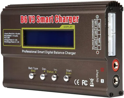 Balance Cargador de batería B6 V3 80W AC DC Adaptador 11.0-18.0V RC NiMH Cargador con pantalla LCD