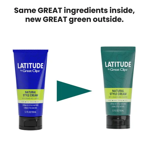 Miniatura 2 de GREAT CLIPS LATITUDE - Crema de estilo natural Gel para el cabello para hombres Bajo agarre + bajo brillo 5.1 onzas El embalaje puede variar