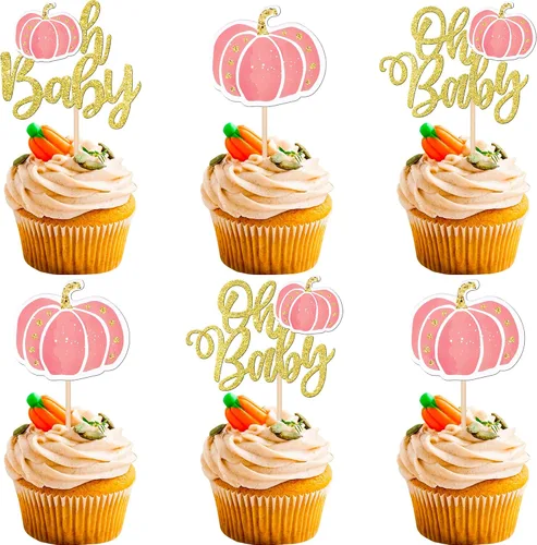 Miniatura 15 de 1 paquete de decoración de pastel de calabaza con purpurina con tema de otoño para pastel de calabaza pequeña, decoración de pastel de cosecha