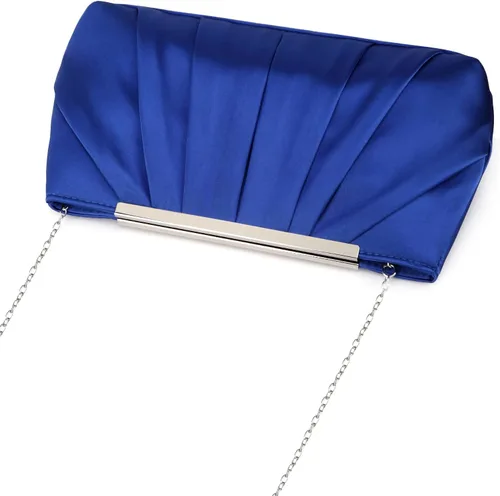 Miniatura 3 de Elegante bolso de noche plisado de satén para novia, fiesta, baile de graduación, banquete, bolso de hombro