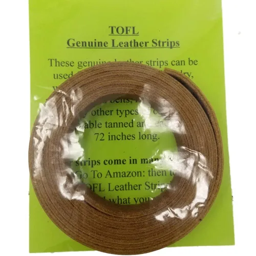 Miniatura 8 de TOFL Correa de cuero genuino, 72 pulgadas de largo x 1/2 pulgadas de ancho x 1/8 pulgadas de grosor (7-8 onzas), tiras de cuero para manualidades