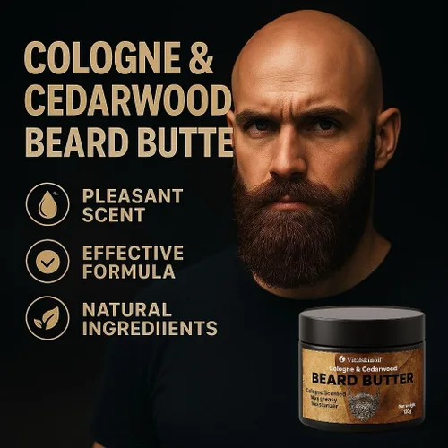 Miniatura 8 de Mantequilla para barba para hombres, humectante acondicionador no graso con aroma a colonia y madera de cedro, 4.23 onzas