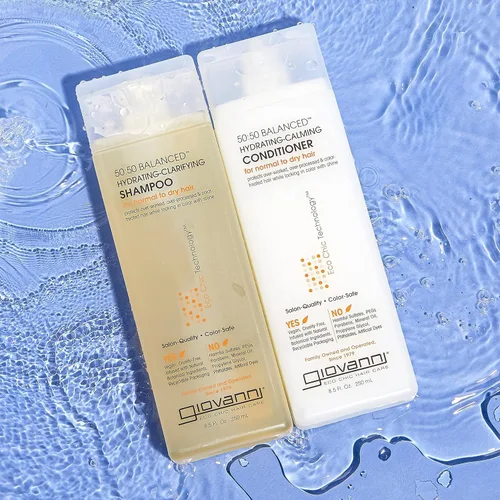 Miniatura 5 de GIOVANNI ECO CHIC 50:50 Champú aclarante hidratante equilibrado – Deja el cabello equilibrado para cabello sobreprocesado, proporciona humedad