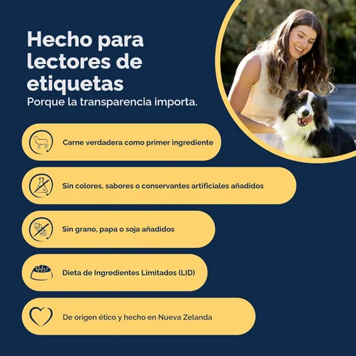 Miniatura 6 de ZIWI Peak - Alimento para perros secado al aire, cordero, totalmente natural, alto en proteínas, sin granos, ingredientes limitados