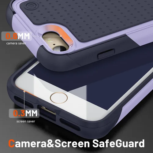 Miniatura 298 de Jeylly Funda para iPhone SE/Funda para iPhone 5S, Exterior de Plástico Duro que Absorbe Golpes + Interior de Silicona de Goma Defensor contra