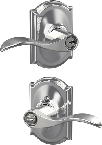 Miniatura 24 de SCHLAGE - Manija de puerta Accent con cerradura de paso libre para pasillo y armario en bronce antiguo - F10 ACC 716 Bronce Envejecido
