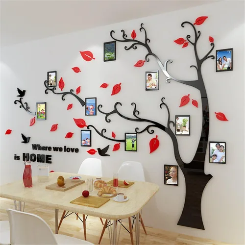 Miniatura 23 de Calcomanías de pared de árbol 3D - DIY, calcomanías de marcos de fotos y árbol de pared, marcos para fotos familiares, murales con calcomanías