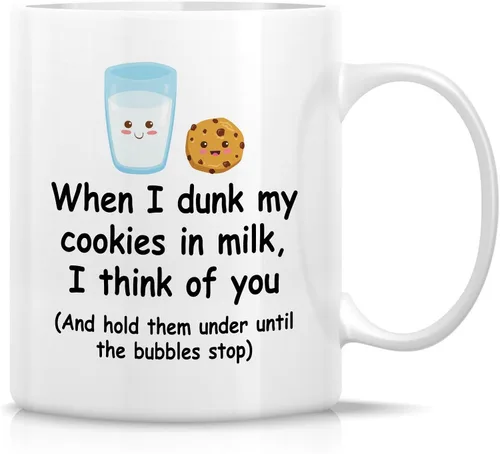 Miniatura 10 de Retreez - Taza divertida con texto en inglés "Once in A While Someone Amazing Comes Along", 325 ml, tazas de café de cerámica, regalos de cumpleaños
