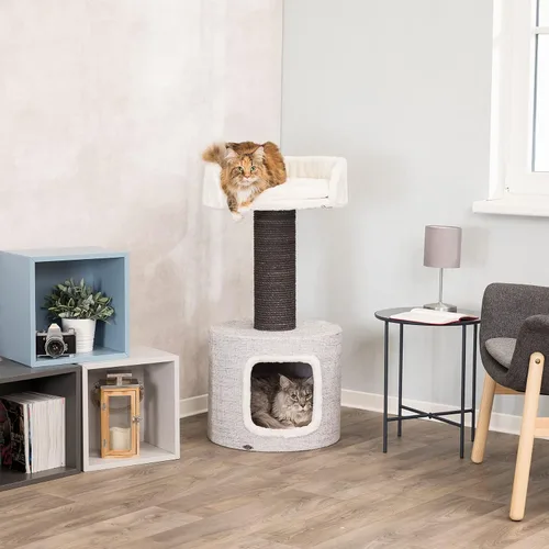 Miniatura 3 de Trixie Fonda Rascador para gatos de 39 pulgadas, rascador para gatos con base de tela suave y cuerda de sisal duradera, para gatos grandes con base