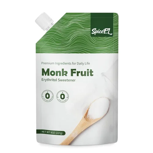 Miniatura 14 de SPICEEL Edulcorante de fruta de monje con alulosa, sustituto del azúcar blanco sin calorías, sin eritritol, apto para dieta cetogénica, de extracto