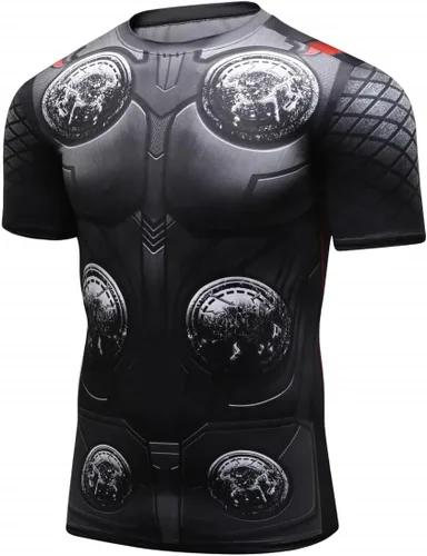 Miniatura 3 de Red Plume Camisa de compresión para hombre, manga corta, capa base, camisetas de secado fresco
