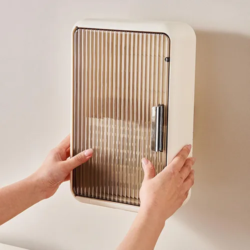 Miniatura 5 de TOPINCN Organizador de palillos montado en la pared, a prueba de polvo, almacenamiento de utensilios de cocina con tapa, adecuado para cucharones